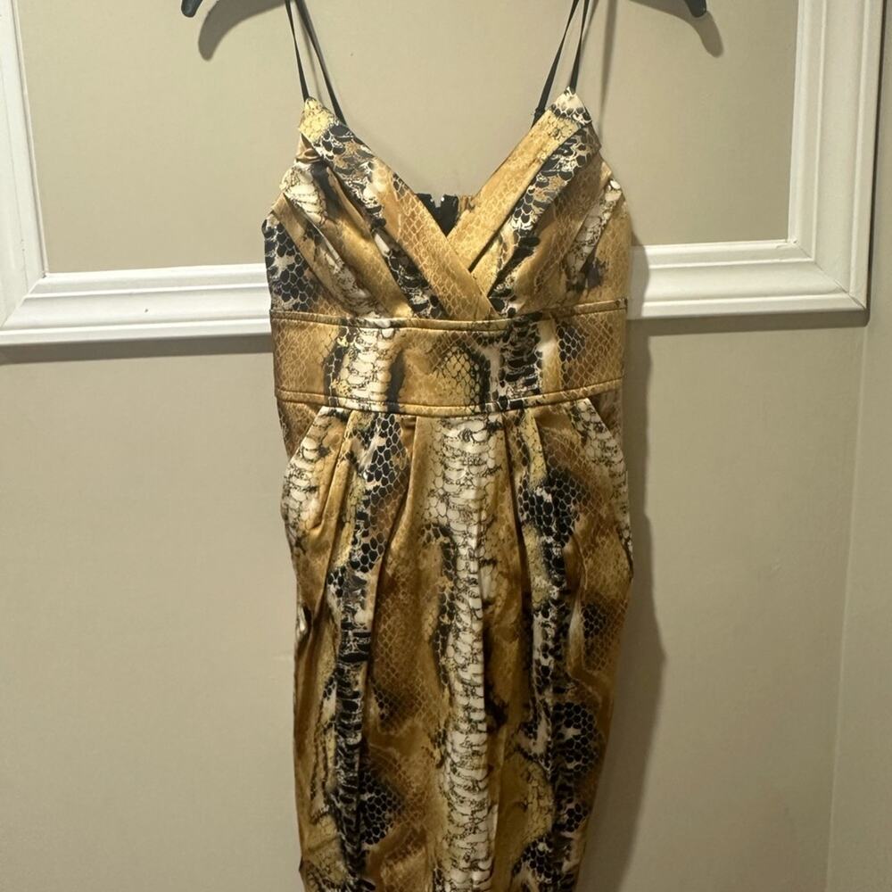Trixxi Gold Sequin Sheath Mini Dress
